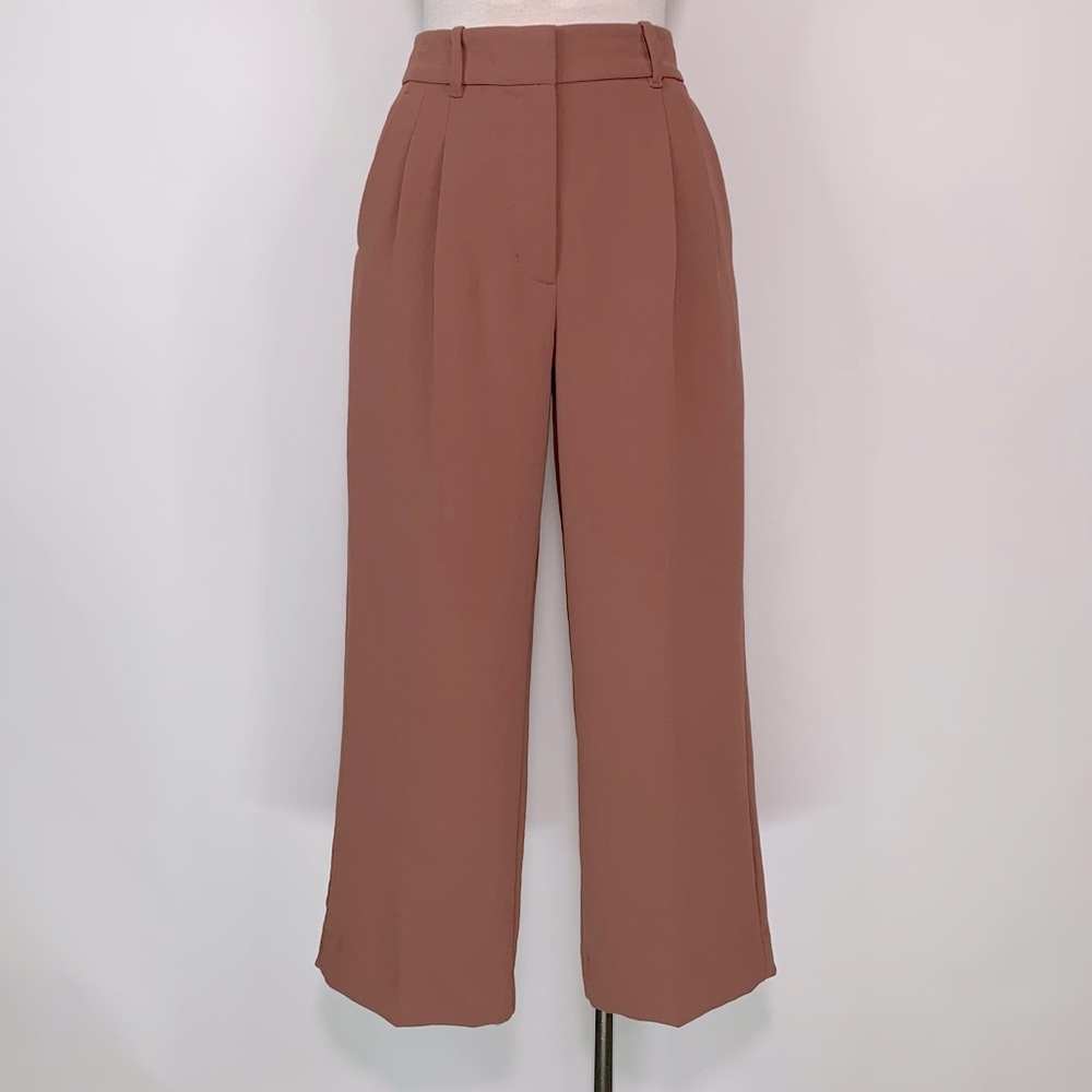 Aritzia Wilfred size 2 dusty mauve straight leg flowy trouser pant